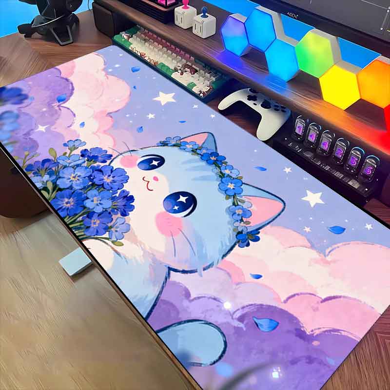 1pc Pink-purple Cloud Cat Mous - Pc Gaming Pink review and price